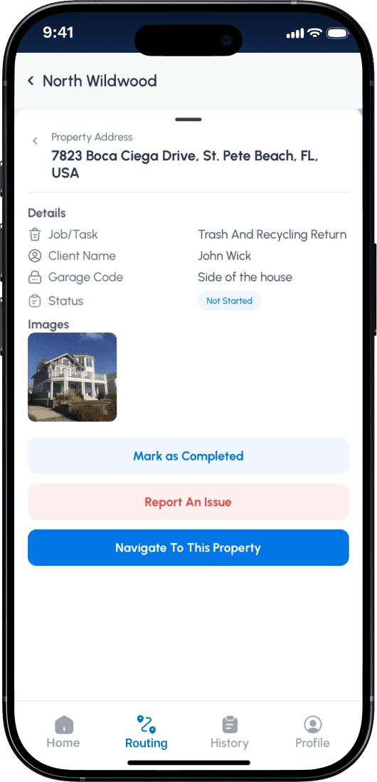 shoreline waste mobile app screen